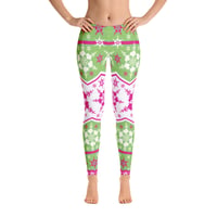 Image 1 of AK Snowflake Leggings - Pink/Green