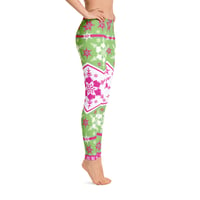 Image 2 of AK Snowflake Leggings - Pink/Green