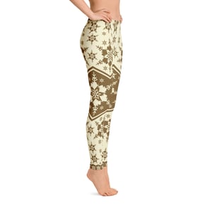 Image of AK Snowflake Leggings - Brown/Cream