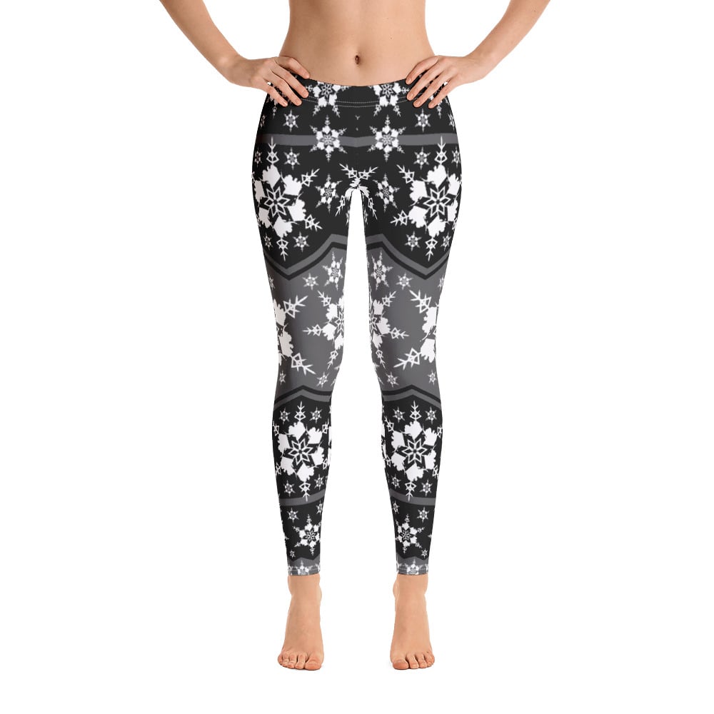 Image of AK Snowflake Leggings - Black/Gray