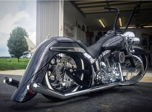 Image of stretched Softail Rear fenders, please note year in comments