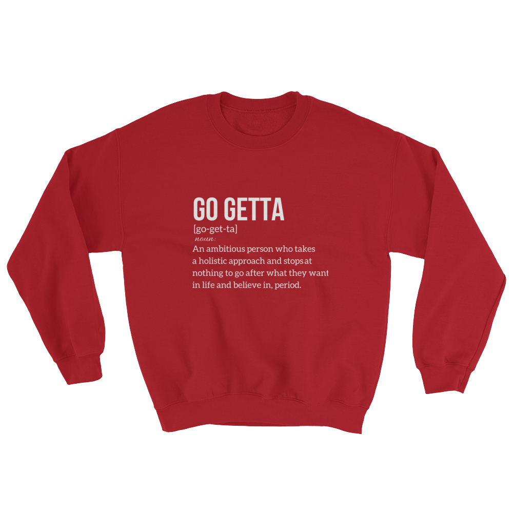 Image of Go Getta Definitio Unisex Sweatshirt Red/Marron