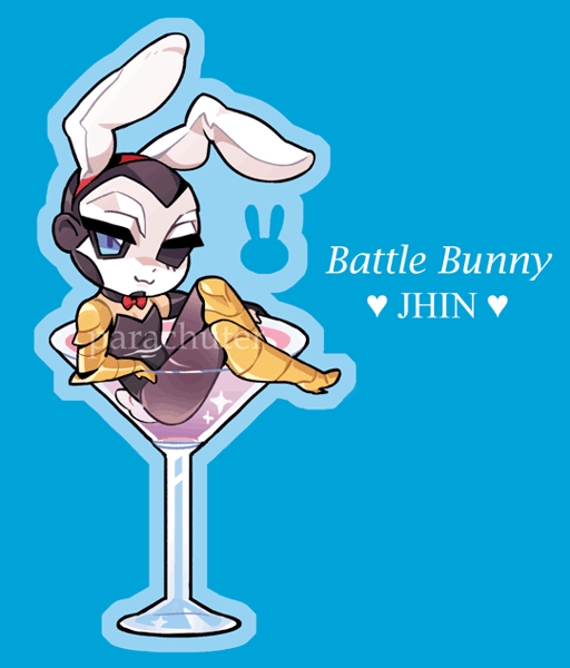 Image of Battle Bunny Jhin Double-Sided Charm (PREORDER)