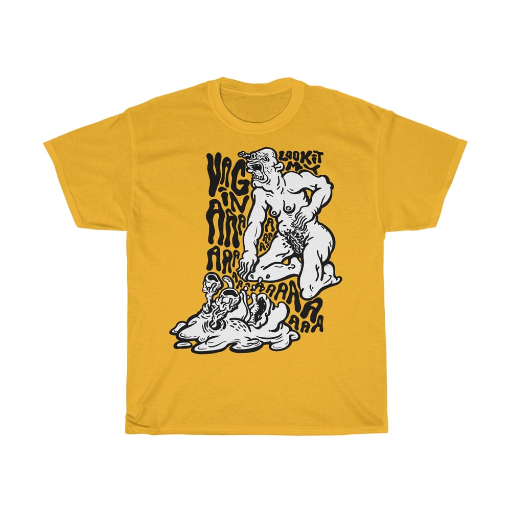 Image of LOOKIT MY VAGINA T-SHIRT - GOLD/YELLOW