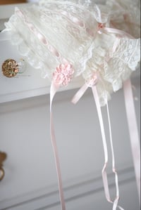 Image 2 of French Lace Bonnet & Lace Bloomer Set 