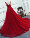 Beautiful Tulle Backless Long Prom Dresses , Prom Gown 