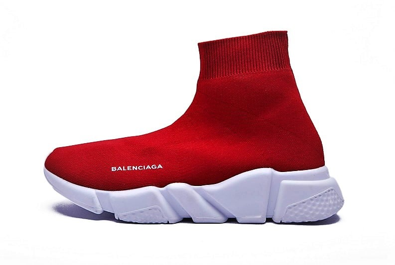 Red deals sock trainers