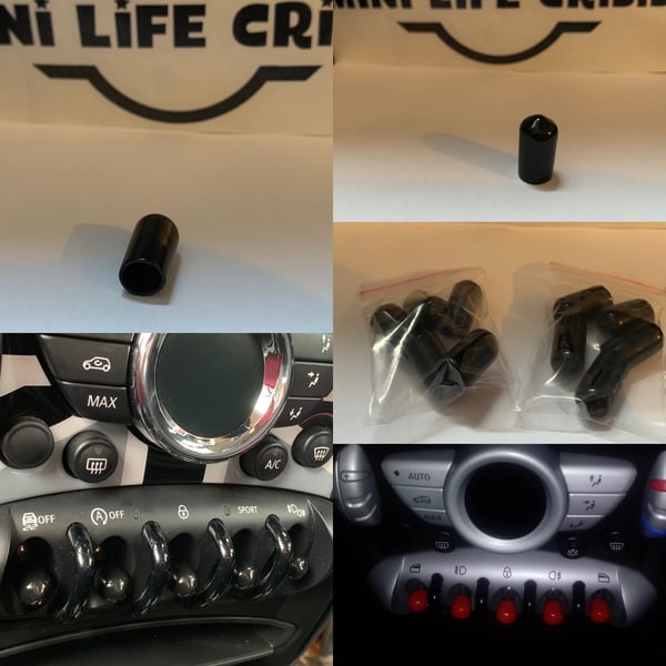 Image of BMW MINI toggle switch covers / caps (10 pieces)