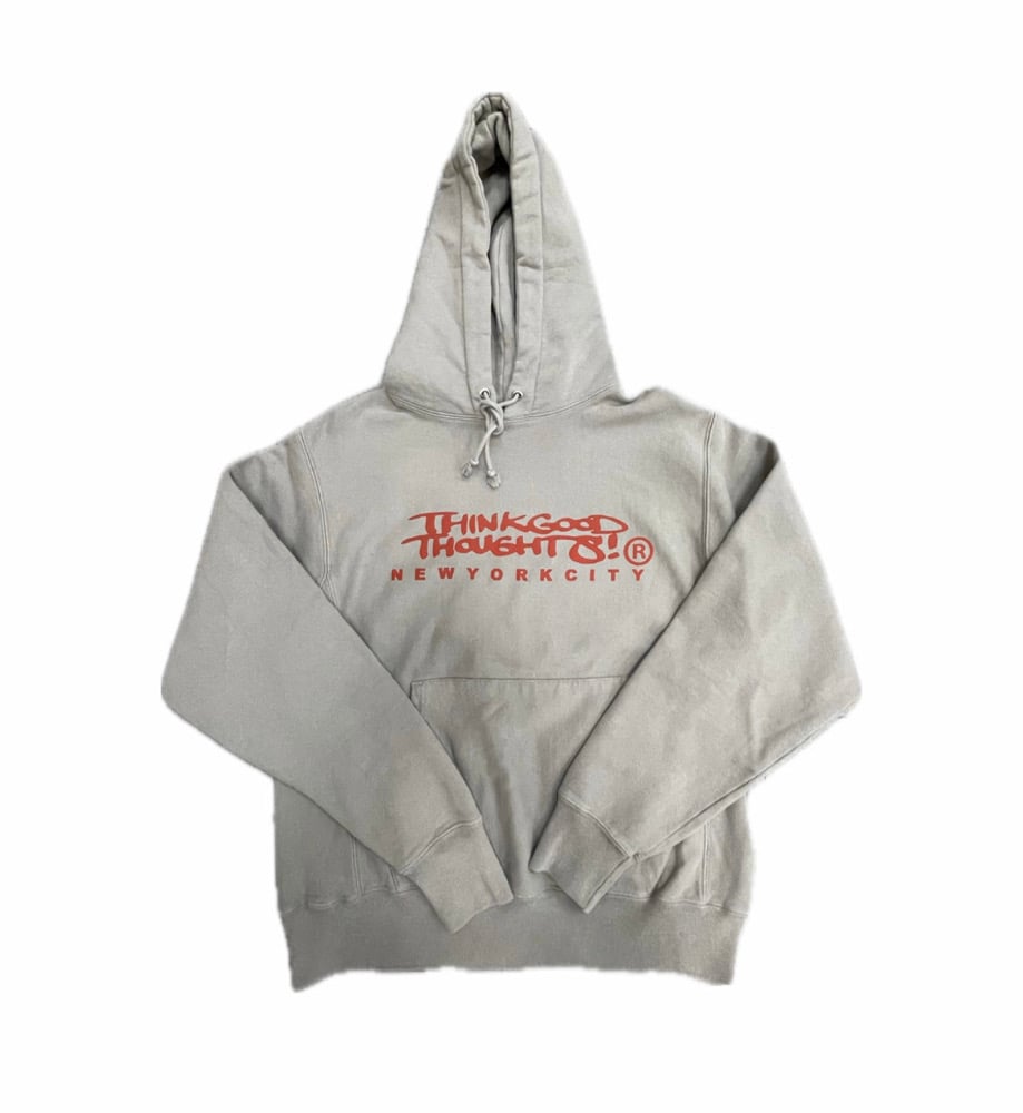 Image of Reverse Weave® Garment-Dyed Original Logo Hoodie - Concrete Grey
