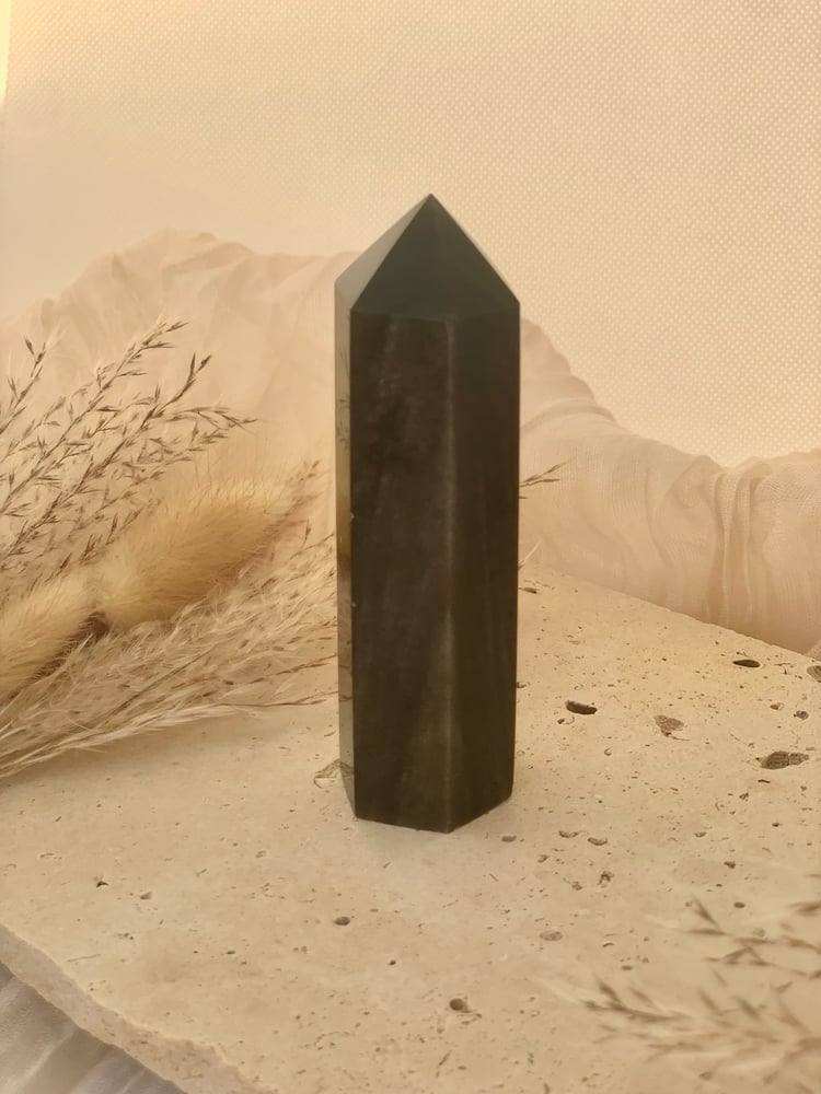 Image of Silver Sheen Obsidian Tower  sml