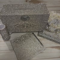 Image 3 of "Lauren" Full Rhinestone Card Box (Available in rose gold) 