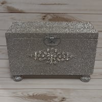 Image 1 of "Lauren" Full Rhinestone Card Box (Available in rose gold) 
