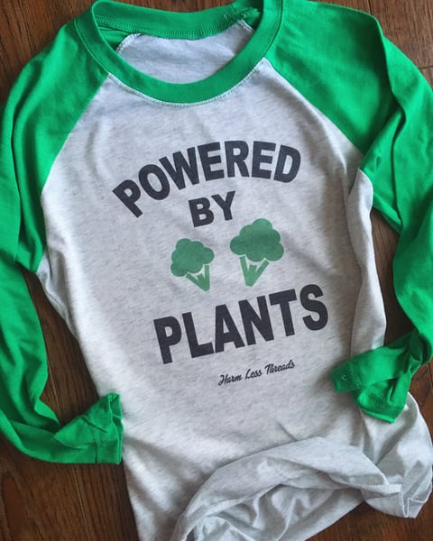 Image of Powered By Plants 3/4 sleeve