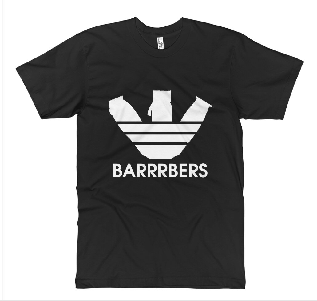 Image of "BARRRBERS" White Clippers T-Shirt!