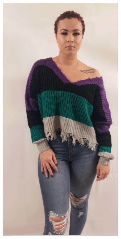 Image of Triple colored charm sweater 