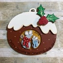 Image 2 of Christmas Pudding with cute mice