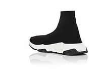 Image 3 of Balenciaga Speed Trainer Black and White Textured Bottom
