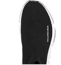 Image 4 of Balenciaga Speed Trainer Black and White Textured Bottom