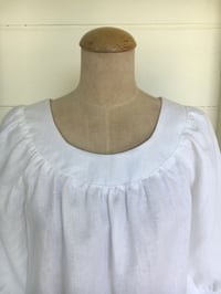 Image 2 of The White Linen Smock Top