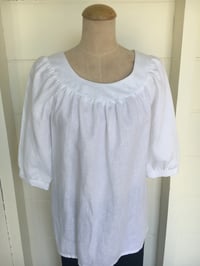 Image 3 of The White Linen Smock Top