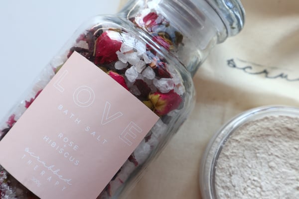 Image of LOVE  Rose + Hibiscus Herbal Bath Salts