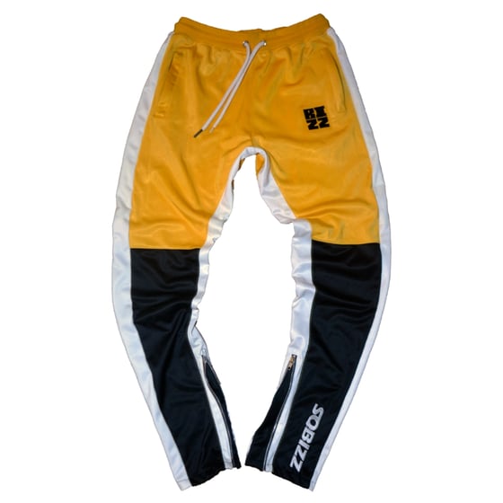 Image of Color Block Track Pants in Yellow