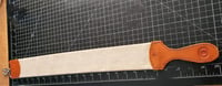 Image 4 of Custom Vintage Linen Fire Hose Strop. For straight razors or knives.