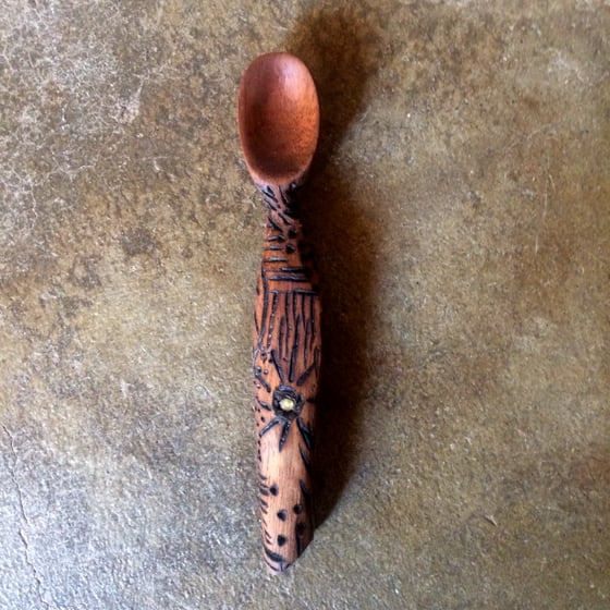 Image of Walnut Spoon with Opal