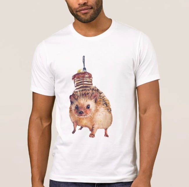 t shirt with hedgehog