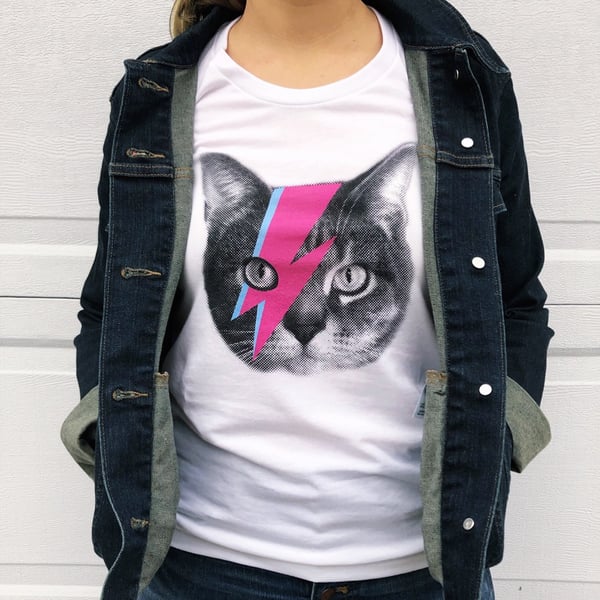 Image of Bowie Cat T-shirt