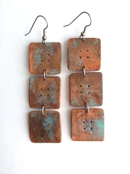 Image of Sedona Earrings / Bronze Patina Finish / Paper