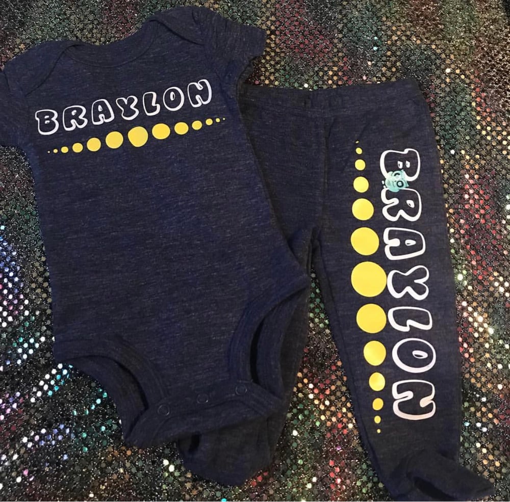 Image of Newborn Personalized Onesie Set