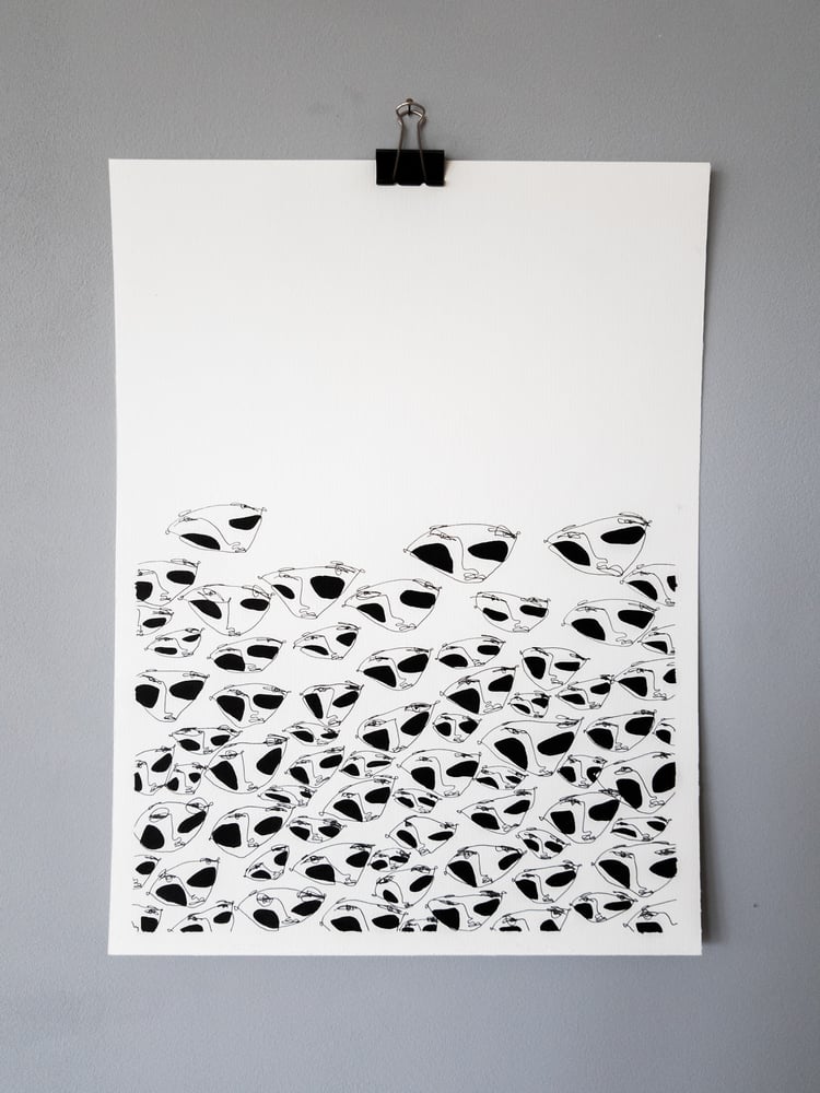 Image of dessin - Face à la Foule