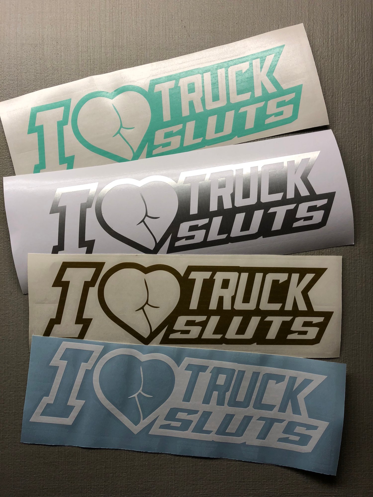 Image of 10” I Love Truck Sluts decal 