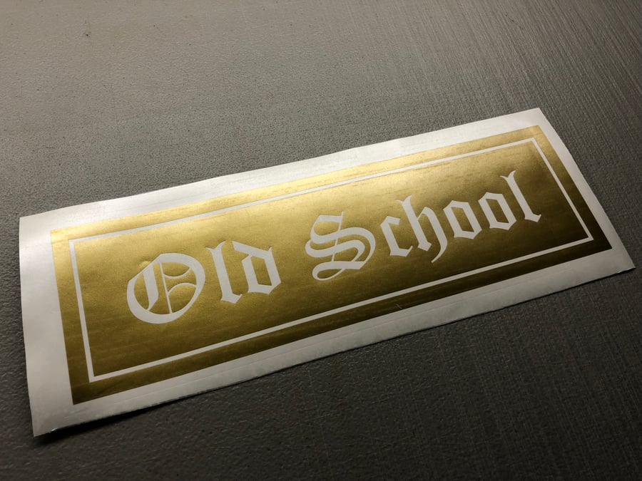 Image of 10” old school decal