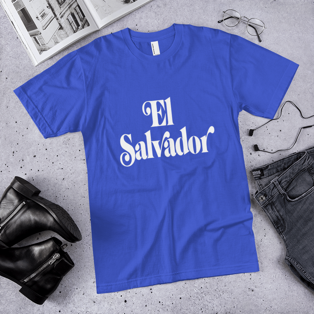 Image of El Salvador retro blue shirt