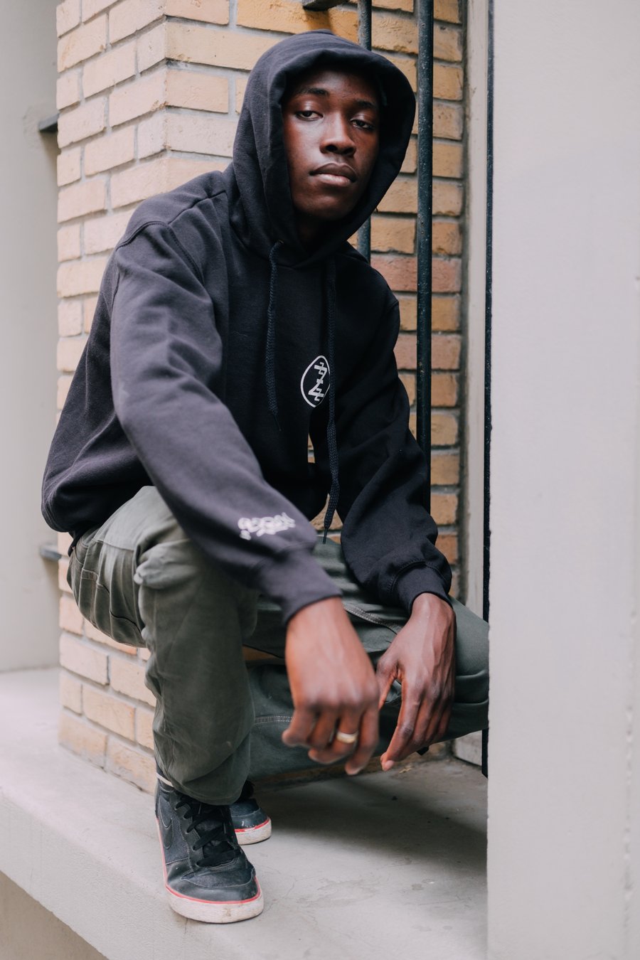 Image of Hoodie Noir "BRIK"