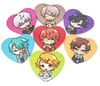 MM Foil Heart button pins