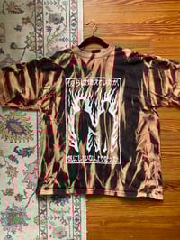 Image 1 of 'Burning I' Screenprinted Bleached Tee Oneshot