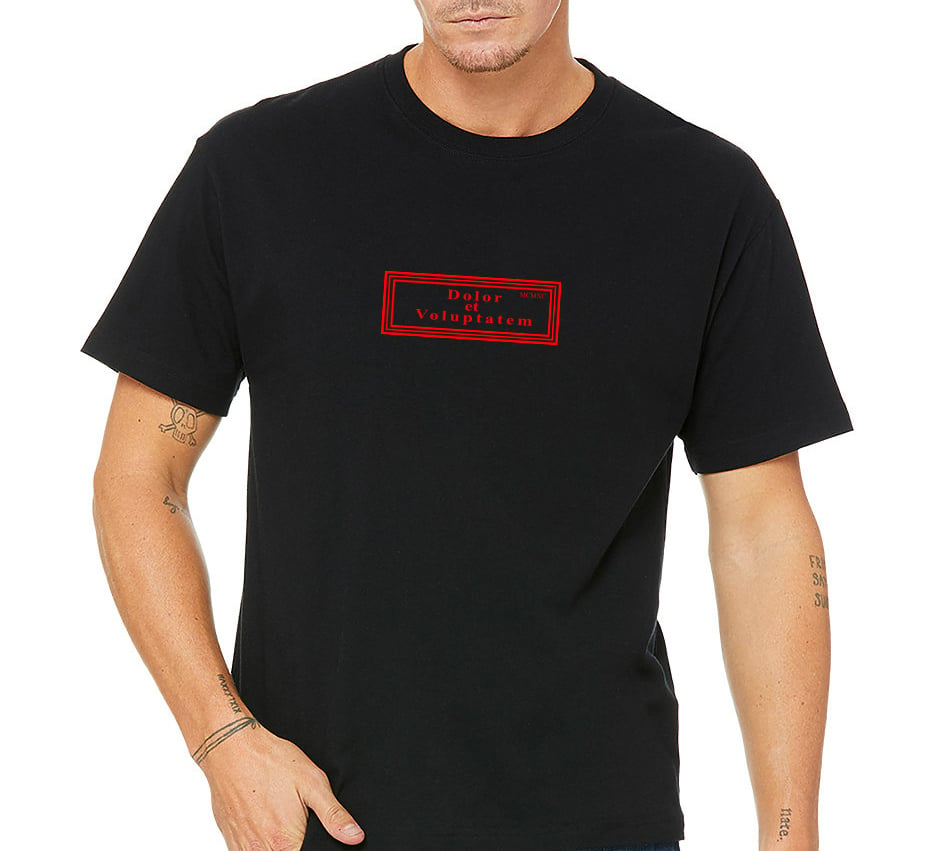 Image of Dolor et Voluptatem Red embroidery Street T- shirt Black