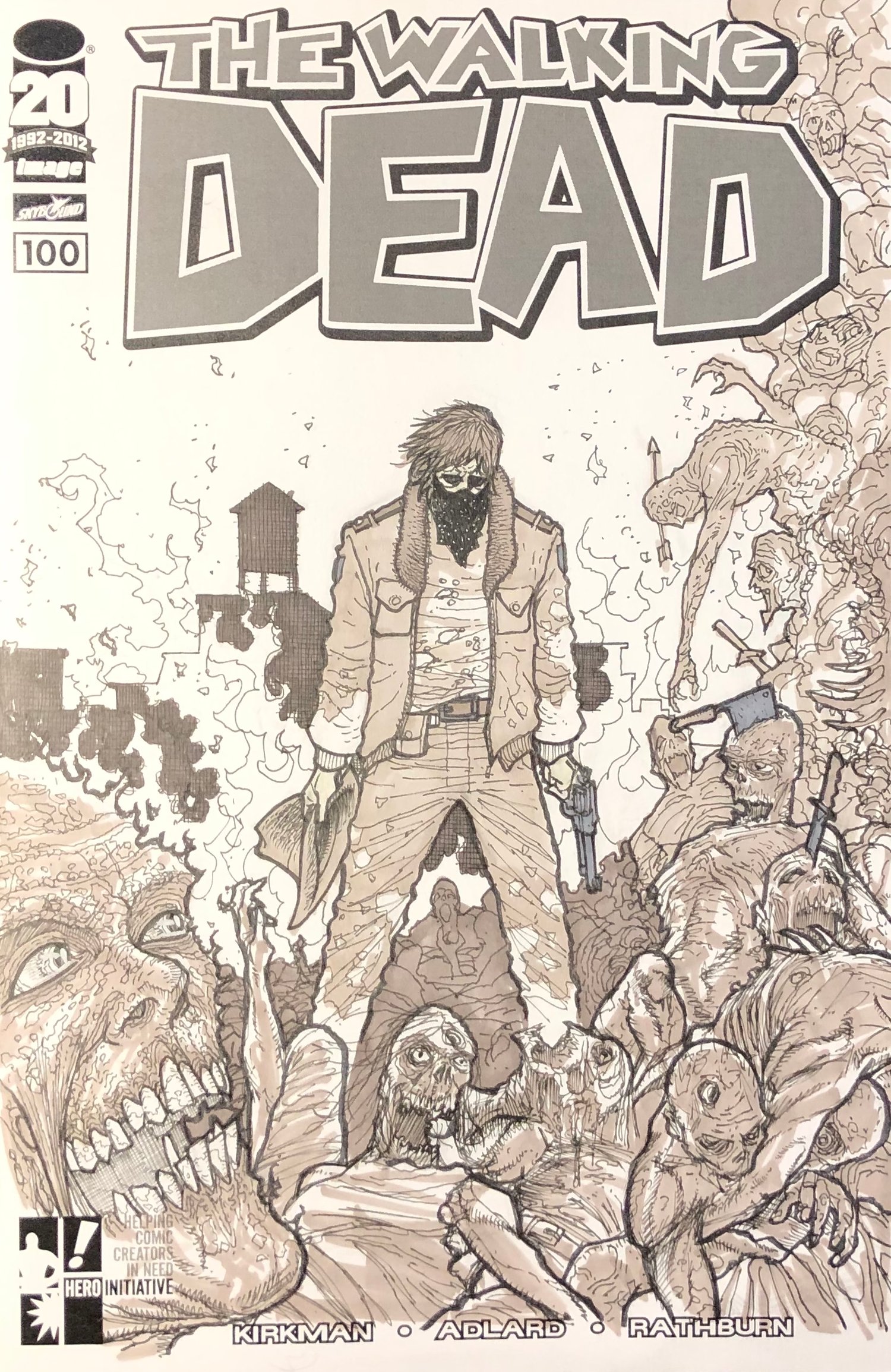 Image of The Walking Dead #100 Sketch Cover Bodenheim