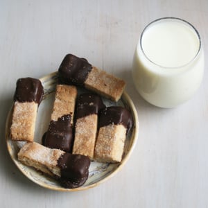 Image of Traditional Shortbread Fingers Dipped in Dark Chocolate - TWO DOZEN