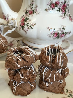 Image of Milk Chocolate Thumbprints with Seedless Red Raspberry Jelly - TWO DOZEN