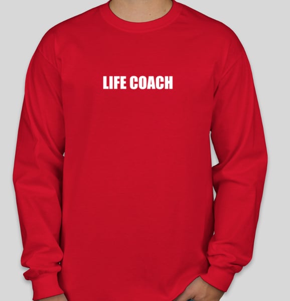 Image of Life Coach Longsleeve T-Shirt (Red)