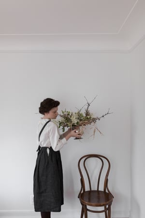 Image of GIZELLA Linen Apron Dress