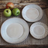 Image 4 of Rustic White Dinnerware Place Setting, Handcrafted Ceramic Pottery Made in USA
