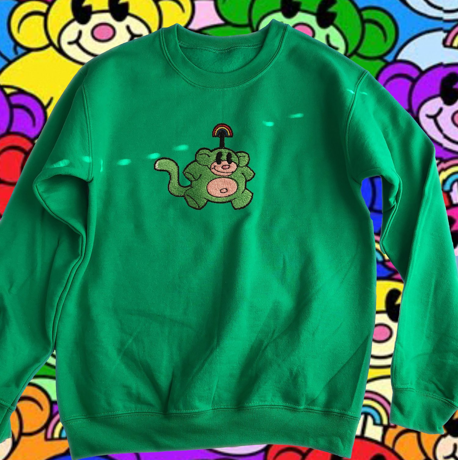 Image of GREEN RAINBOW MONKEY