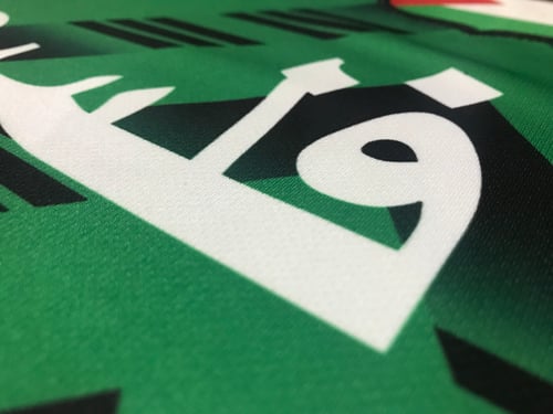 Image of Palestine Retro (Green/Black) Football Shirt