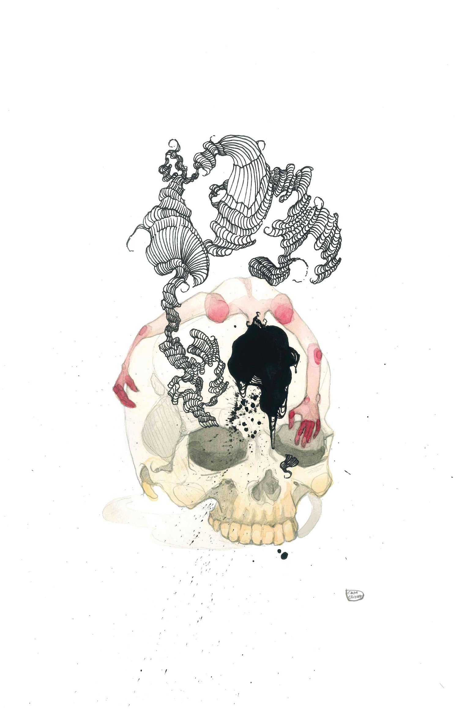 Image of Skull Girl (print)