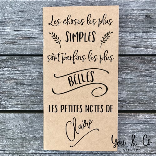 Image of Carnet "Les petites notes" personnalisable